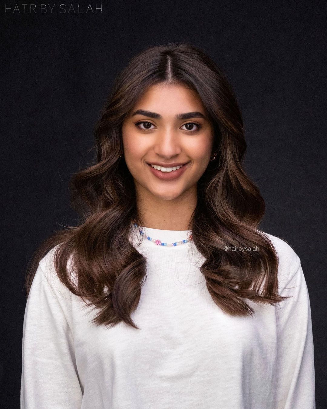 Brown hair with lowlights - dark sandal