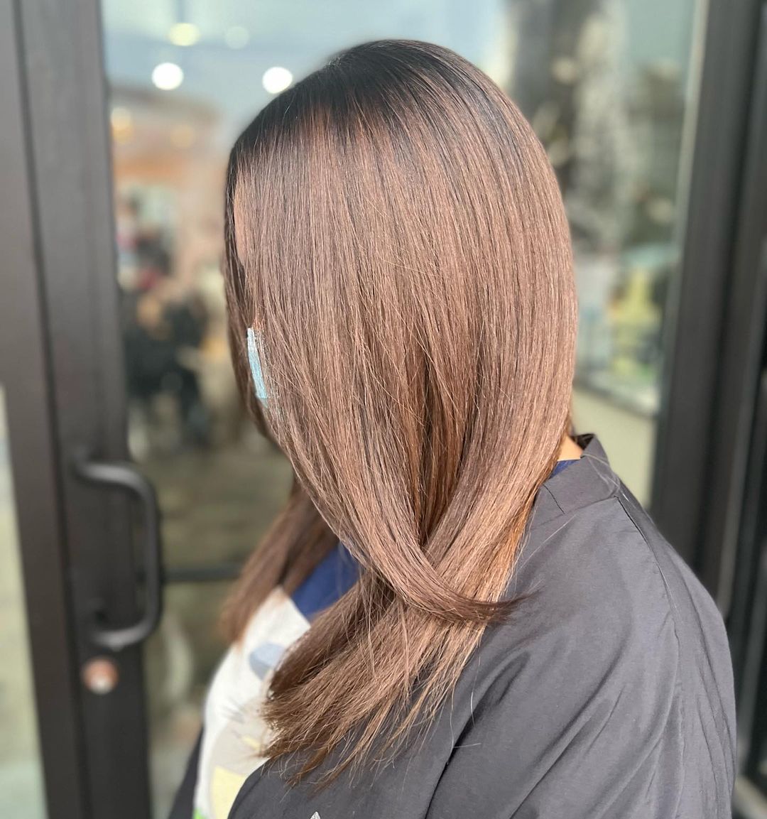 Brown hair with lowlights - light shade