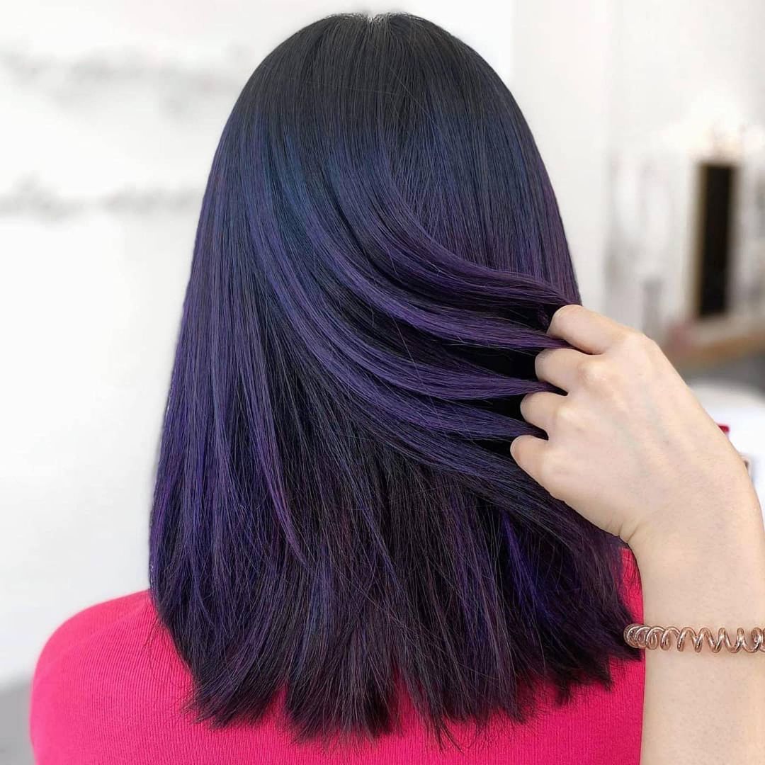Natural purple hair color