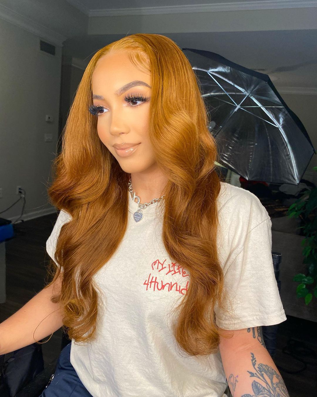 Sunny honey brown hair color