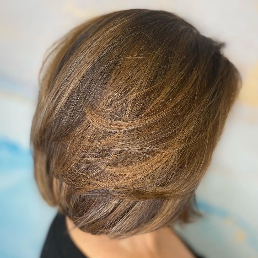 Natural honey balayage