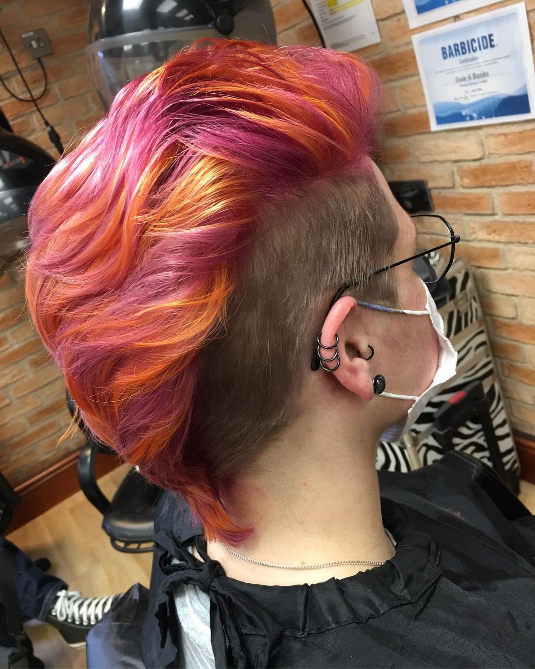 Iroquois with shaved temples