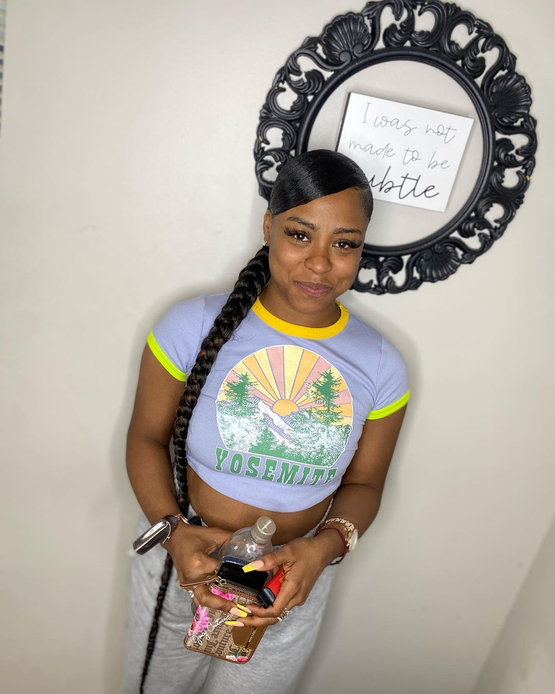 With the addition of oblique bangs