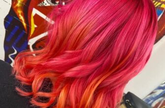 Raspberry + Yellow highlights hair color