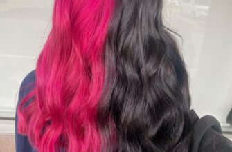 Juicy fuchsia and charcoal black hair
